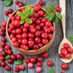 میوه لینگون بری (میوه مورد صحرایی قرمز) در کاسه